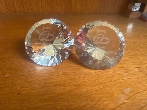 Kristallen jubileum diamanten, Verzamelen, Porselein, Kristal en Bestek, Zo goed als nieuw, Kristal, Ophalen of Verzenden