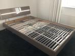 Modern 2-pers. bed met verlichting 220x140 cm (extra lang)., Huis en Inrichting, Slaapkamer | Bedden, Ophalen, Overige kleuren