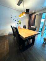 Massief eettafel incl. 6 stoelen, Huis en Inrichting, Complete eetkamers, Ophalen, Zo goed als nieuw