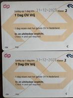 Dagkaart, Tickets en Kaartjes, Eén persoon, Trein, Algemeen kaartje