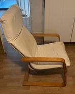 Gebruikte Fauteuil Ikea Poäng Hout/Stof, Huis en Inrichting, Fauteuils, Ophalen, Gebruikt, 75 tot 100 cm, 50 tot 75 cm