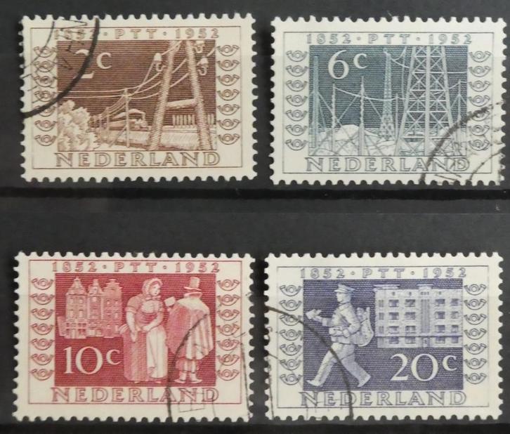 1952 ITEP 592-595 gebruikt (B42-10), Postzegels en Munten, Postzegels | Nederland, Gestempeld, Na 1940, Verzenden