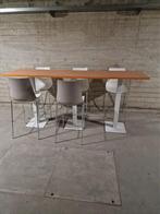bartafel met krukken, Huis en Inrichting, Ophalen, Kunststof, 5 krukken of meer, Zo goed als nieuw