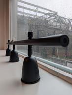 Zwarte Plafondspot met 3 Spots & LED Lampen, Huis en Inrichting, Lampen | Spots, Metaal of Aluminium, Ophalen of Verzenden, Zo goed als nieuw