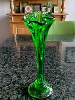 Glaskunst, vaasje, swung vase, vaas, groen, vintage, Ophalen