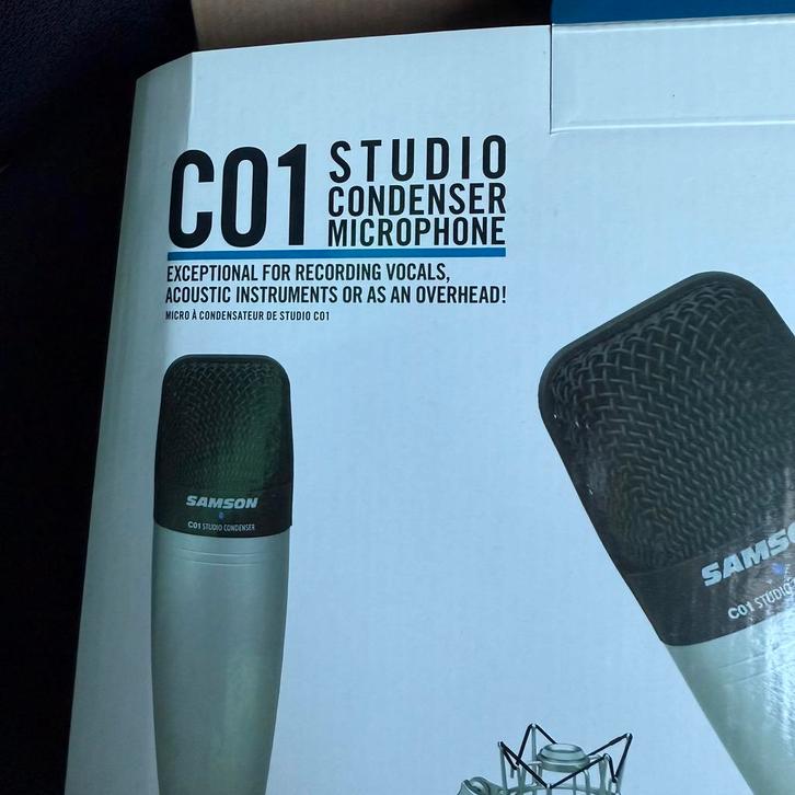 Condensator Microfoon Samson +Shockmount+popfilter+xlr kabel, Muziek en Instrumenten, Microfoons, Zo goed als nieuw, Studiomicrofoon