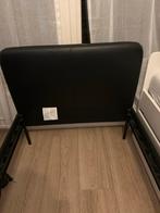 SLATTUM Bedframe 90x200 - Zwart nepleer, Huis en Inrichting, Slaapkamer | Bedden, Ophalen, 90 cm, Eenpersoons, Zwart