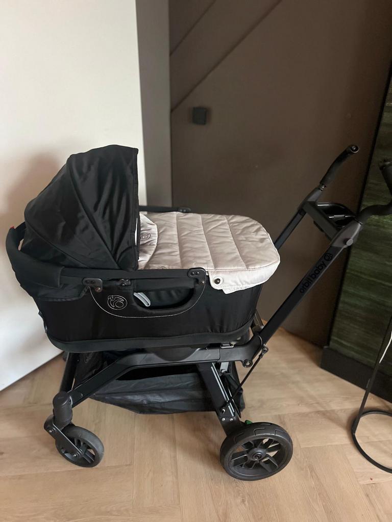 Orbit Baby complete kinderwagen set G3 kleur zwart, Zo goed als nieuw, Combiwagen, Verstelbare duwstang, Ophalen