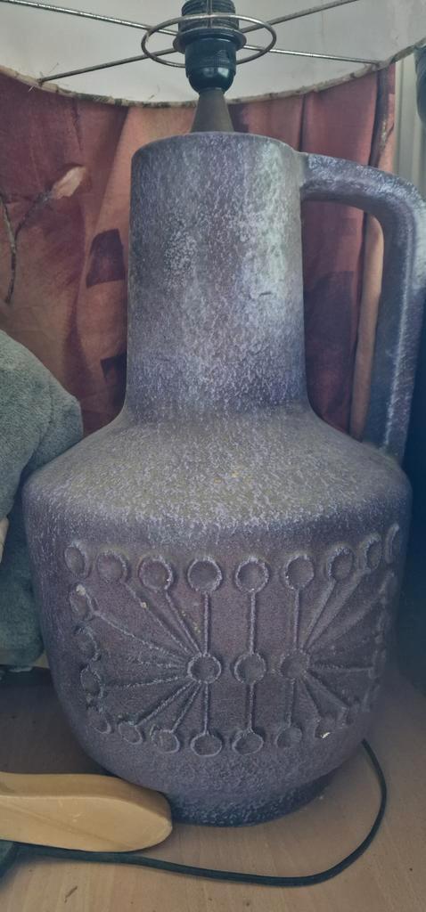 Vintage keramische lampvoet + kap, Antiek en Kunst, Antiek | Lampen, Ophalen