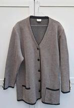 Vintage vest, maat 42/44 - XL/XXL - beige & zwart - patroon, Maat 42/44 (L), Ophalen of Verzenden, Vintage, ,