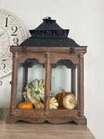 Houten Lantaarn met Glas & Deurtje, Bruin, Ophalen of Verzenden, Zo goed als nieuw, Hout