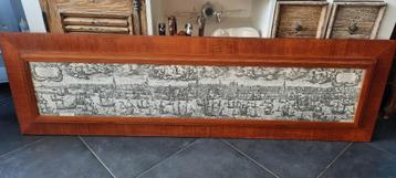 Jan Saenredam - Grote ingelijste panoramaprent Amsterdam beschikbaar voor biedingen