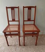 Antieke vintage stoelen met webbing, Ophalen