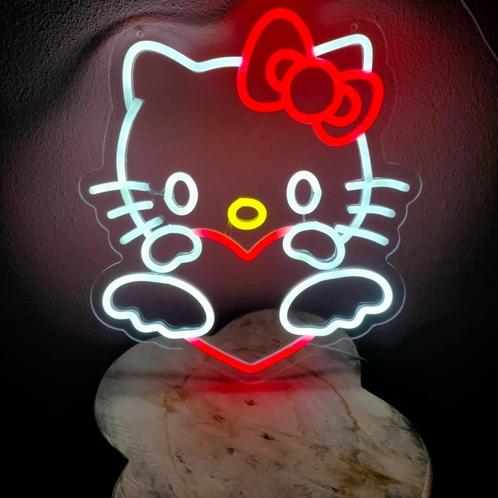 Neon LED verlichting 'Hello Kitty' op plexiglas, Verzamelen, Merken en Reclamevoorwerpen, Nieuw, Lichtbak of (neon) lamp, Ophalen of Verzenden