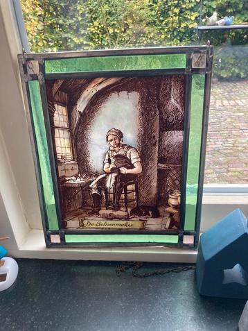 Glas in lood paneel schoenmaker beschikbaar voor biedingen
