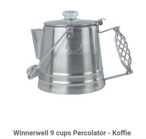 Winnerwell Stainless Percolator Coffee Pot NIEUW....., Caravans en Kamperen, Kampeeraccessoires, Nieuw, Ophalen of Verzenden