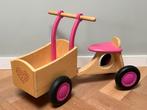 Houten loopfiets / bakfiets Van Dijk toys; roze met hart, Ophalen, Zo goed als nieuw, Loopfiets