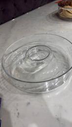 Glazen schaal met dipkom riviera maison, Schaal, Rond, Ophalen of Verzenden, Glas