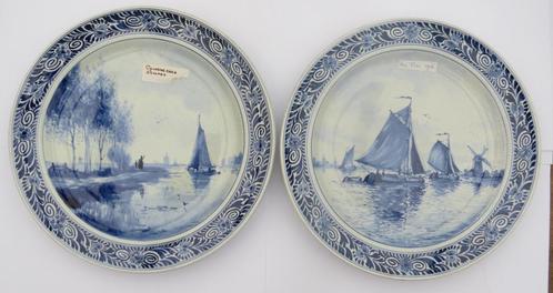 2 Porceleyne Fles Delft borden uit 1906., Antiek en Kunst, Antiek | Keramiek en Aardewerk, Ophalen of Verzenden