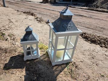 2 x lantaarn kaars lamp decoratie beschikbaar voor biedingen