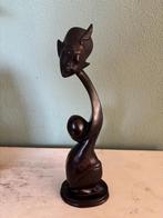 Makonde beeld – abstracte ebbenhouten sculptuur (35,5 cm), Antiek en Kunst, Kunst | Niet-Westerse kunst, Ophalen of Verzenden