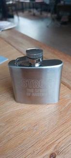 Te koop: vintage rvs stroh drankflesje, Ophalen of Verzenden