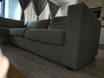 Hoekbank, lounge, groen (katoen, canvas look) 45€ beschikbaar voor biedingen