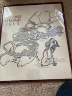 Geborduurde schilderij watersnood, Antiek en Kunst, Ophalen of Verzenden