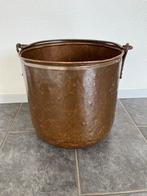 Koperen Haardhout Ketel met IJzeren Hengsel, Antiek en Kunst, Antiek | Koper en Brons, Ophalen, Koper