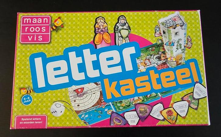 maan roos vis letterkasteel, Hobby en Vrije tijd, Gezelschapsspellen | Bordspellen, Zo goed als nieuw, Ophalen of Verzenden