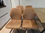 Eetkamer stoelen 4 stuks, Huis en Inrichting, Stoelen, Ophalen, Bruin, Zo goed als nieuw, Vier