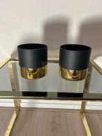 Stijlvolle Bloempotten - Zwart & Goud, Huis en Inrichting, Woonaccessoires | Vazen, Ophalen, Kunststof, Gebruikt, Zwart