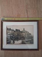 Oude prent van Rotterdam, Antiek en Kunst, Kunst | Etsen en Gravures, Ophalen of Verzenden