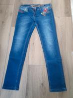 Leuke blauwe jeans met borduursels, Blauw, Cream, Ophalen of Verzenden, Zo goed als nieuw