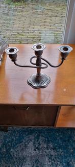 Kandelaar voor 3 kaarsen, Ophalen of Verzenden, Zilver