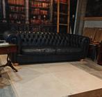 Donkerblauwe 3-zits Chesterfield Bank, Bollenmarkt 14c Zwaagdijk Oost, Treasure, Ophalen of Verzenden, Zo goed als nieuw