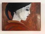 Schilderij acryl Geisha portret, Ophalen