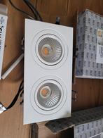 2x Dubbele inbouwspot 2700K LED matwit incl. drivers, Metaal of Aluminium, Ophalen of Verzenden, Zo goed als nieuw, Modern