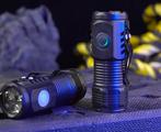 Mini compacte sterke zaklamp 1000 lumen met 3 koppen, Ophalen of Verzenden, Zo goed als nieuw, Accu