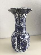 grote vintage delfts blauwe trompetvaas Boch 35 cm., Ophalen of Verzenden