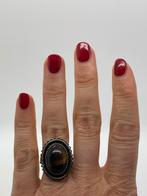 Z940 Prachtige zilveren ring tijgeroog (verstelbaar), Ophalen of Verzenden, X, Met edelsteen, Dame