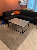 Zwarte Salontafel met Grijs Blad, Ophalen, Gebruikt, 100 tot 150 cm, 50 tot 100 cm