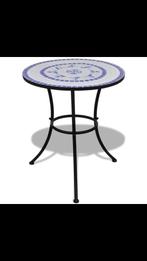 Bistro tafel mozaiek, Ophalen, Nieuw, Rond, Metaal
