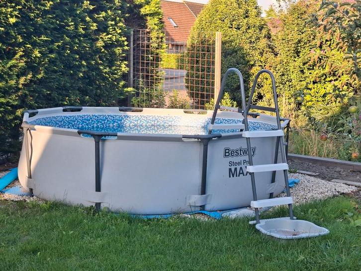 Zwembad 305 compleet, Tuin en Terras, Zwembaden, Gebruikt, Minder dan 80 cm, 200 tot 400 cm, 300 cm of meer, Rond, Ophalen