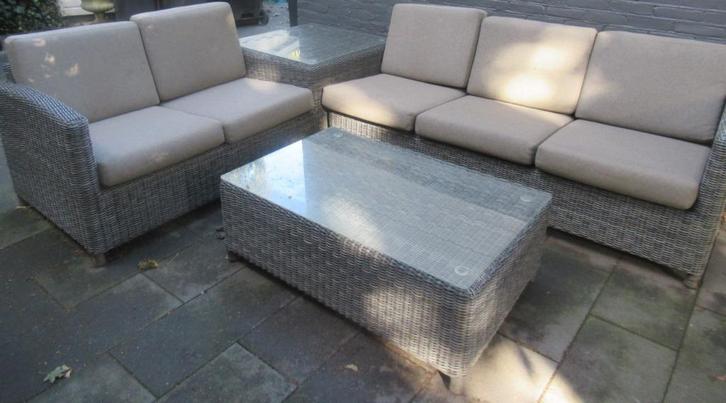 4SO 4 Seasons Outdoor LOUNGESET / Wicker, kleur grijs, Tuin en Terras, Tuinsets en Loungesets, Zo goed als nieuw, Loungeset, Wicker