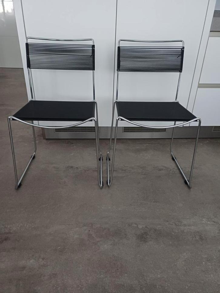 Design stoelen., Huis en Inrichting, Stoelen, Zo goed als nieuw, Zwart, Ophalen