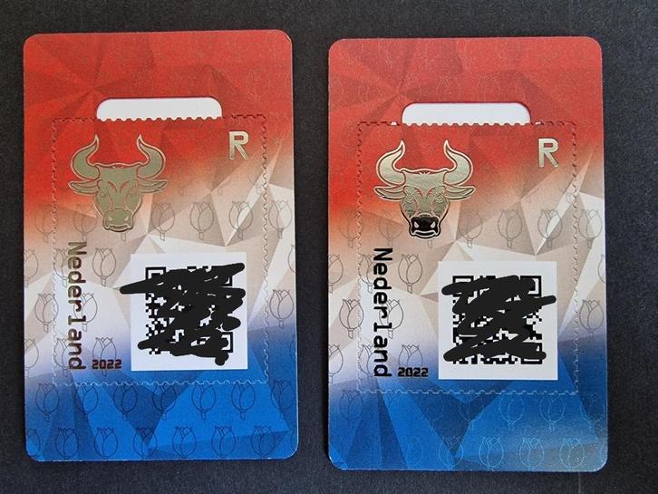 2022 NL Crypto Stamp - Stier - Zwart en Groen. Postfris., Postzegels en Munten, Postzegels | Nederland, Postfris, Na 1940, Ophalen of Verzenden