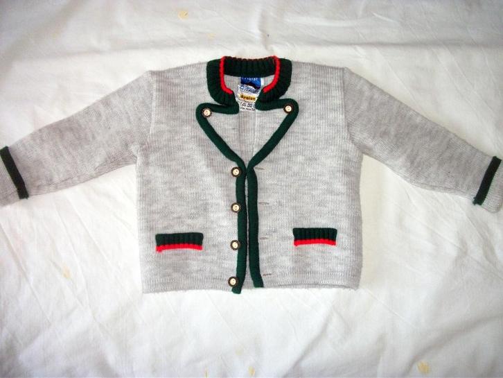 Tiroler kinder jasje origeneel uit Oostenrijk, Kinderen en Baby's, Babykleding | Maat 68, Zo goed als nieuw, Jongetje of Meisje