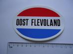sticker Oost Flevoland nl vlag auto oldtimer retro dronten, Verzamelen, Stickers, Overige typen, Zo goed als nieuw, Verzenden