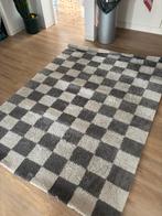 Geblokt vloerkleed - Grijs/Wit, Huis en Inrichting, Stoffering | Tapijten en Kleden, Ophalen, 100 tot 150 cm, Wit, Zo goed als nieuw